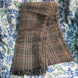 Plaid Fringe Scarf
